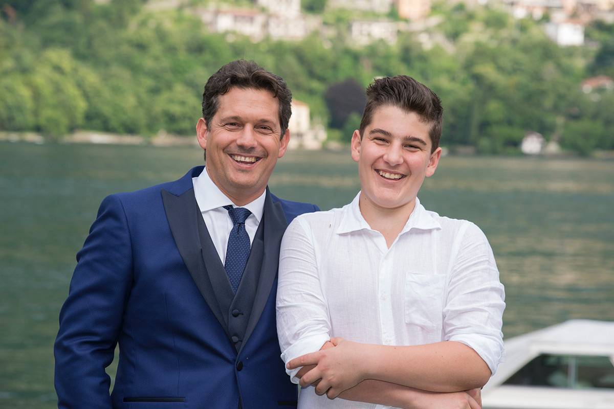 Marco Galbiati con suo figlio Riccardo